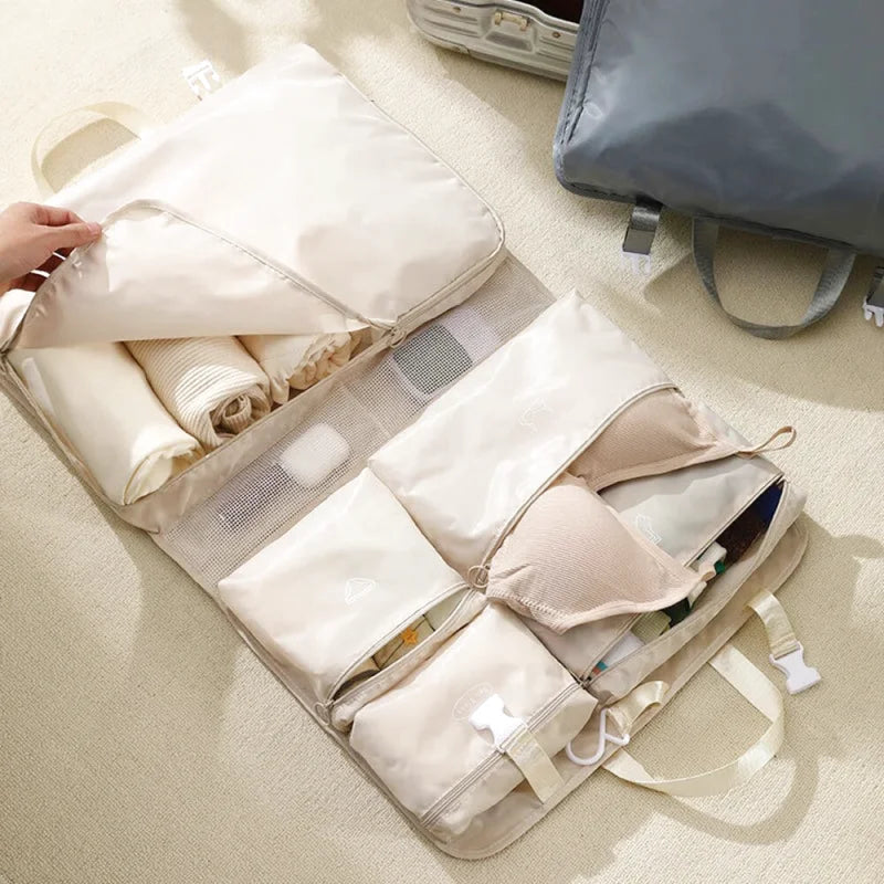 Organisateur de valise 6 en 1 - Couleur Beige