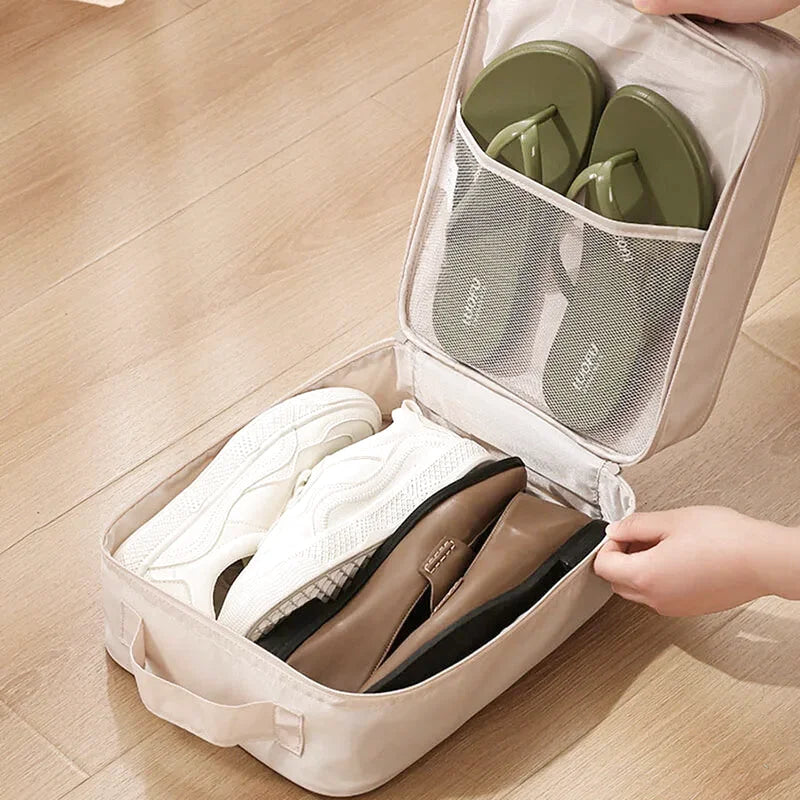Organisateur Valise - Rangement de Chaussures Modulable - Couleur Beige
