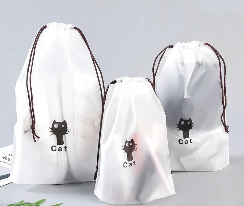 Sac Transparent Organisation Valise pour Enfants - Motif chat