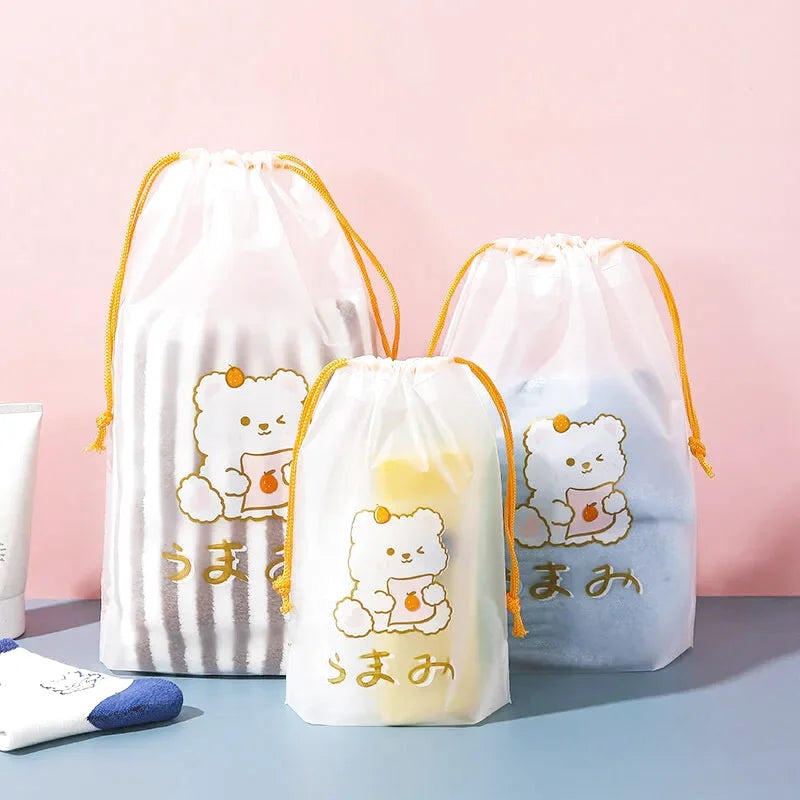 Sac Transparent Organisation Valise pour Enfants - Motif kawaï