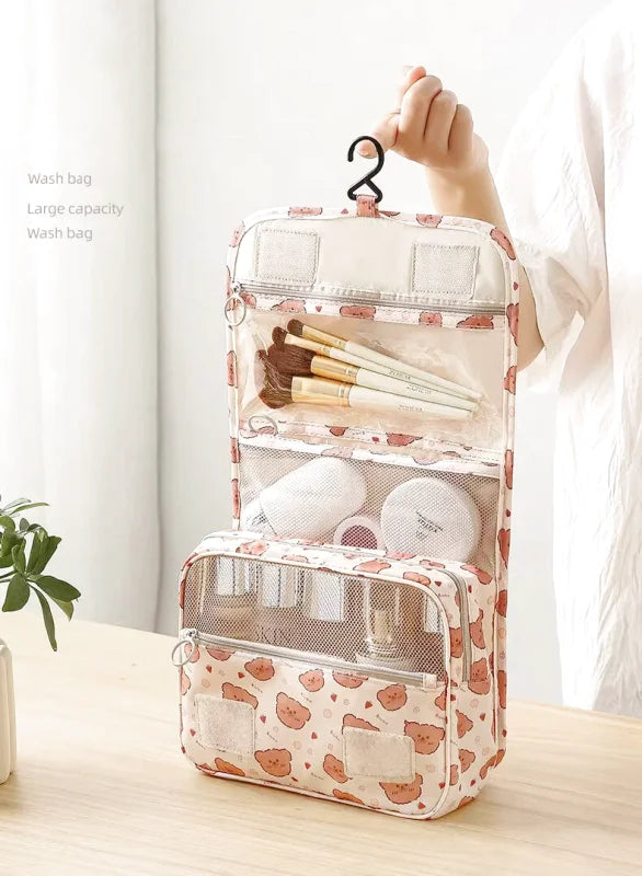 Trousse de Toilette à Suspendre - Motif Ourson